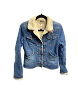 Gap Girls Size XL 14 16 Sherpa Fur Lined Jean Jacket Denim Coat Button U... - $29.69