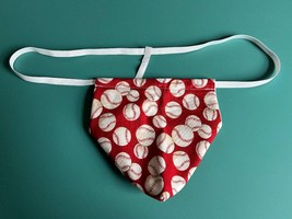 New Mens Red BASEBALL Gstring Thong Lingerie Game day Underwear - €17,24 EUR