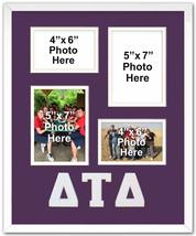 Delta Tau Delta Fraternity Licensed Purple and White Collage Photo Frame Holds 2 - £33.05 GBP