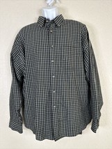 Arrow Wrinkle Free Men Size XL Black Check Button Up Shirt Long Sleeve - $7.64