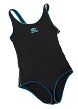 RIP CURL Logo one piece Maillot Noir Avec Bleu Vert Accent Serrure Arriè... - £14.00 GBP