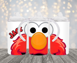 Personalized Elmo Design 12oz 2 in 1 Stainless Steel Dual Lid Sippy Cup - £14.42 GBP