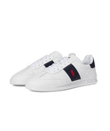Polo Ralph Lauren Men's Heritage Aera Leather Sneakers US 11 D White/Navy/Red - $90.00