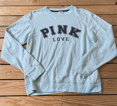 pink Victoria’s Secret women’s pullover sweatshirt size S light blue F11 - £11.16 GBP