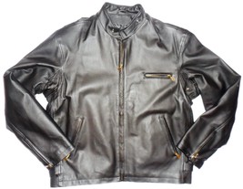 Airborne Leathers Mens Motorcycle Cafe/Moto Style Jacket Shorty Snap Col... - £97.16 GBP