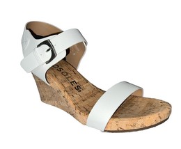 Aerosoles Women&#39;s Paisley White Espadrille Cork Wedge Sandal 10 M - $29.02