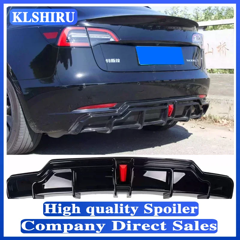 For 2016 -2023 Tesla Model 3 Rear Bumper Diffuser Splitter Spoiler Lip B... - £124.65 GBP+