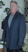 Meeting Street Blazer Suit/Sport Coat 48L Gray Hounds Tooth Lambs Wool EUC - $39.99