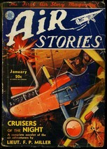 Air Stories Pulp January 1932- Belarski cover- FP Miller G+ - £157.43 GBP