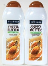 2 Spa Soap 20 Oz Deep Moisturizing Cocoa Butter With Vit E Nourish Conditioner - £15.73 GBP