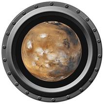 Mars Seen through A Porthole Wall Decal - 12&quot; tall x 12&quot; wide - £8.60 GBP