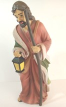 11.5&quot; Joseph NATIVITY Hand painted resin Christmas Jesus St. Joseph Lantern - £19.21 GBP