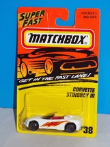 Matchbox Mid 1990s Release #38 SuperFast Corvette Stingray III White - $3.96