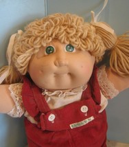 Cabbage Patch Kids 16&quot;, Xavier Roberts baby doll BLONDE yarn hair  ok - £14.38 GBP