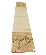 Reindeer Jute Table Runner 14x72 inches Hemmed with Backing - $236.60 MXN