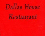 Dallas House Restaurant Menu St Croix Falls Wisconsin - $24.73