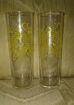 2 Bacardi Limón Glasses 7 Inches Yellow - $25.73