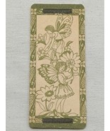 Vintage Fairy Girls Picking Flowers In Spring Garden 1&quot; X 2&quot; Paper Colle... - $72.16