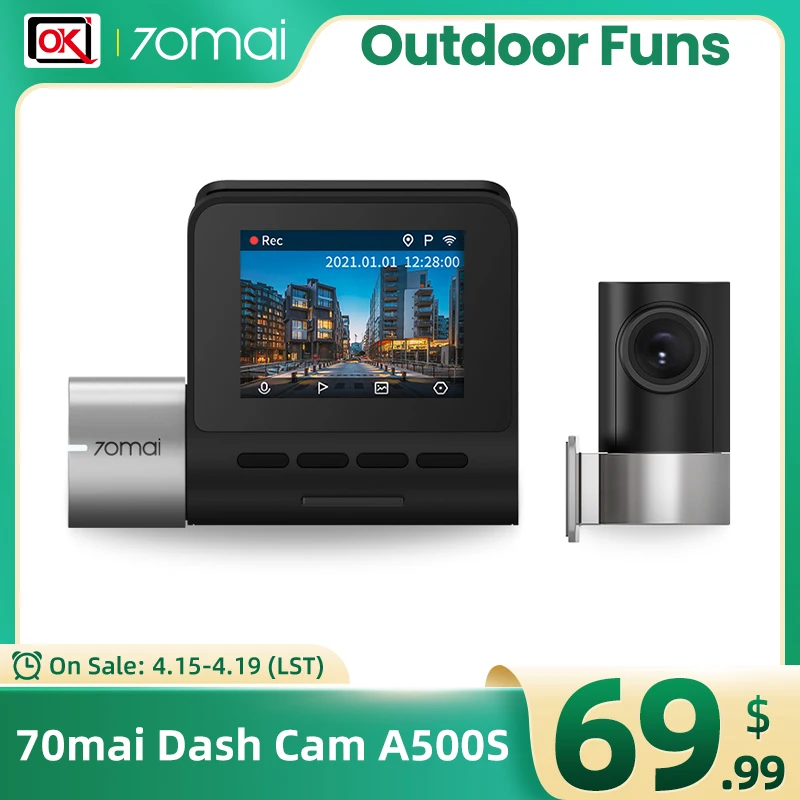 70mai Dash Cam Pro Plus A500S Built-in GPS ADAS,wifi Car DVR 1944PHD Recoeding - £92.80 GBP+