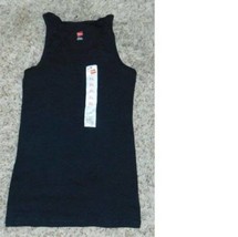 Girls Tank Top Hanes Black Sleeveless Shirt-size 14 - £2.59 GBP