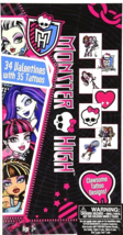 UPD Monster High 34 Valentines with 35 Tattoos - Multicolor - £6.17 GBP