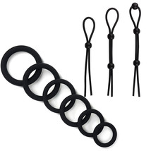 9 pcs Cock Ring Silicone Super Stretchy Strong Stay Harder Penis Rings S... - $11.99