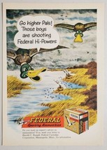 1960 Print Ad Federal Hi-Power Shotgun Shells Cartoon Ducks Flying Over ... - £12.01 GBP