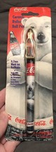 Vintage 1996 Coca Cola POLAR BEAR Ceramic Roller Ball Pen - Coke Collectible NOS - £7.06 GBP