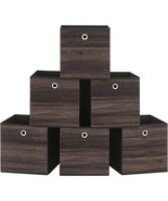 Storage Box, Set of 6 Storage Boxes, 30 x 30 x 30 cm, Chestnut Brown RFB... - $135.40 CAD