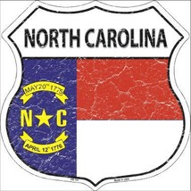 North Carolina State Flag Highway Shield Metal Sign HS-141 - £22.34 GBP