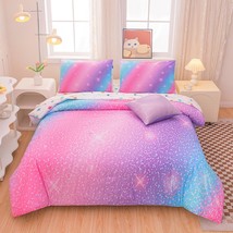 Full Size Bedding Sets Glitter Galaxy Bedding 6 Pieces Bed In A Bag Full Size,Ki - £91.89 GBP