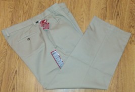 NWT Dockers Premium Tan Khaki Pleated Coolmax Individual Fit Dress Pants... - $34.99