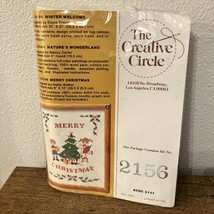 New The Creative Circle “Merry Christmas” #2156 Christmas Embroidery Kit 8x10” - $11.87