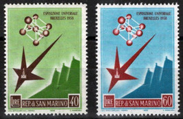 ZAYIX San Marino 412-413 MNH Brussels World&#39;s Fair 100222S55M - £1.19 GBP