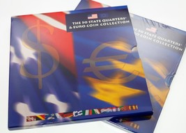 Lotto Di 2 Stati Uniti Quarto &amp; Euro Collezione IN Originale come Nuovo - $49.48