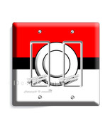 Pokemon red white Poke Ball inspired double GFCI light switch wall plate... - $298.74 MXN