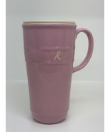 Longaberger Woven Traditions Coffee Mug Cup Breast Cancer Ribbon READ - $23.07