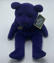 Salvinos Bamm Beanos Mark McGwire #25 Purple Bear Plush Stuffed Animal 1998 - £3.57 GBP