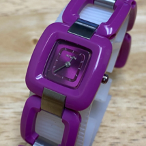 Nixon Out Oui The SISI Lady 30m Purple Plastic Analog Quartz Watch~New Battery - £18.97 GBP