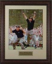 Phil Mickelson unsigned 2004 Masters Jump 2 pose 11x14 Leather Framed - £99.10 GBP