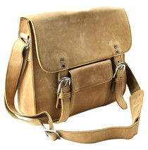 Vagarant Traveler 15 in. Cowhide Leather Stylish Simple Messenger Bag L5... - £144.12 GBP