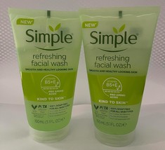 Simple refreshing facial gel wash 150 ml 5.1 oz (pack of 2) (2) - £17.63 GBP