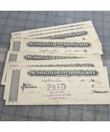 Antique Canceled Checks Angelina National Bank Lufkin Texas 1905 - $168.71 MXN