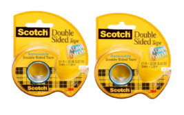 Scotch Removable Double Sided Tape, 3/4&quot; x 200&quot;, 2 Pack - £10.16 GBP