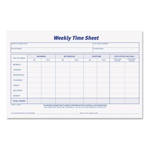 TOPS Weekly Employee Time Sheet, 8.5 x 5.5 Inches, 100 Sheets per Pad, 2... - £25.94 GBP