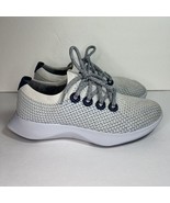 Allbirds Women&#39;s Size 9.5 TD Tree Dasher Running Shoe Sneaker White Blue... - $39.99