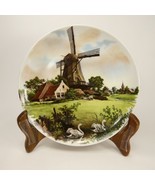 Vintage 1984 Royal Schwabap Hand Decorated Plate Windmill Scene Holland ... - £7.76 GBP