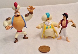 Disney Aladdin Action Figure Lot Parade Leader Genie, Aladdin &amp; the Sult... - $12.69