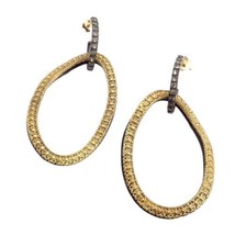Armenta 18k Yellow Gold &amp; Blackened Sterling Silver Diamond Statement Ea... - $1,350.00