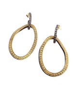 Armenta 18k Yellow Gold &amp; Blackened Sterling Silver Diamond Statement Ea... - $1,350.00